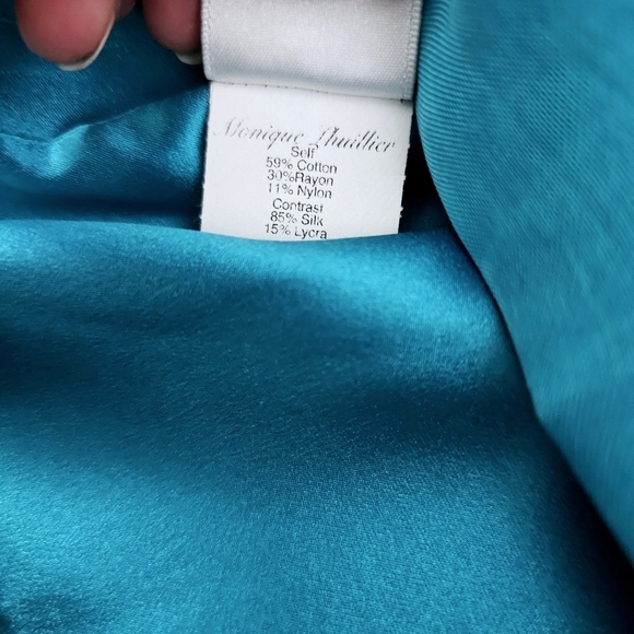 Monique Lhuillier Blue Turquioise Strapless Dress - Picture 6 of 6